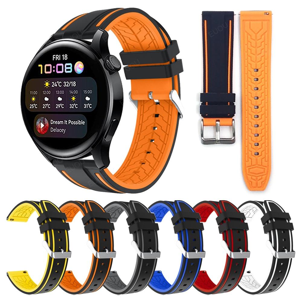 Резиновый ремешок для HUAWEI WATCH 3 Pro / GT 2 46 мм 42 мм силиконовый  ремешок браслеты для HONOR MagicWatch 2 / GS Pro / ES Браслет браслета  купить недорого — выгодные цены, бесплатная доставка, реальные отзывы с  фото — Joom