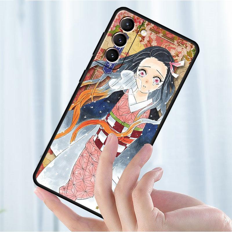 Husa pentru Samsung Galaxy S22 Ultra S20 FE S21 Plus S10 Lite S10e S9 S8 S7 Husa de telefon din silicon Funda moale Demon Slayer Art Fundas