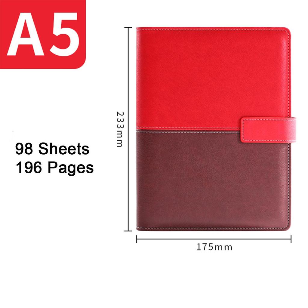 A5 Leder-Studentenheft mit Schnalle, Business-Loseblatt-Notizblock, Büro-Besprechungsprotokollbuch, verdicktes Tagebuch, Reisetagebuch