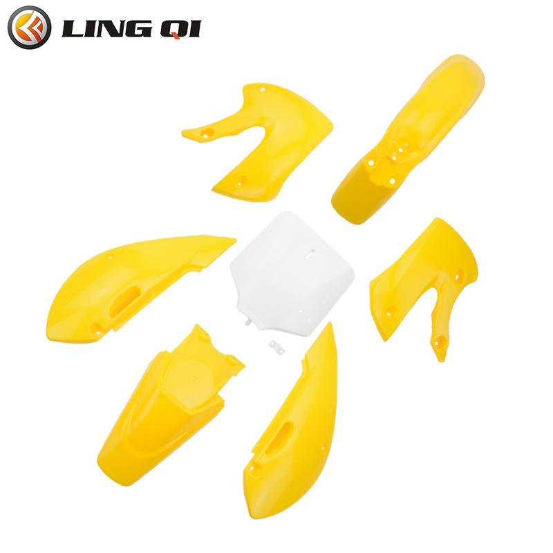 KLX110 Motorcycle Parts Dirt Bike Plastic Fairing Fender Kit and Number Plate For KLX 110 KX65 DRZ110 RM65