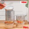 20Pcs Non-stick Baking Mold Cookie Muffin Egg Tart Tin Foil Cake Cup Round Aluminum Foil Portuguese Egg Tart Base BBQ Mold