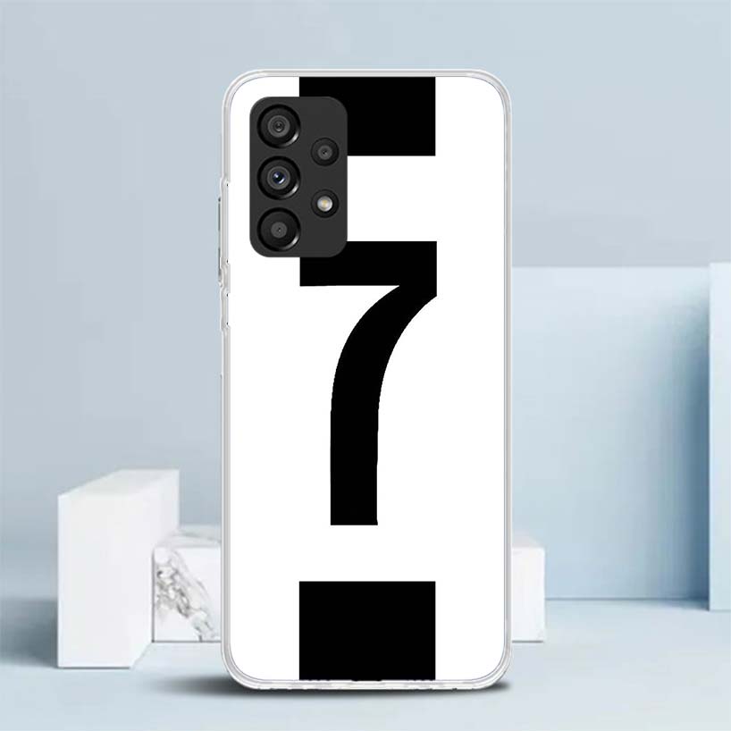 FootBall Number 7 10 30 Soft Cover for Samsung Galaxy A17 A37 A57 A16 A26 A36 A56 A15 A14 A55 Phone Case A13 A53 A25 A35 A24 A34
