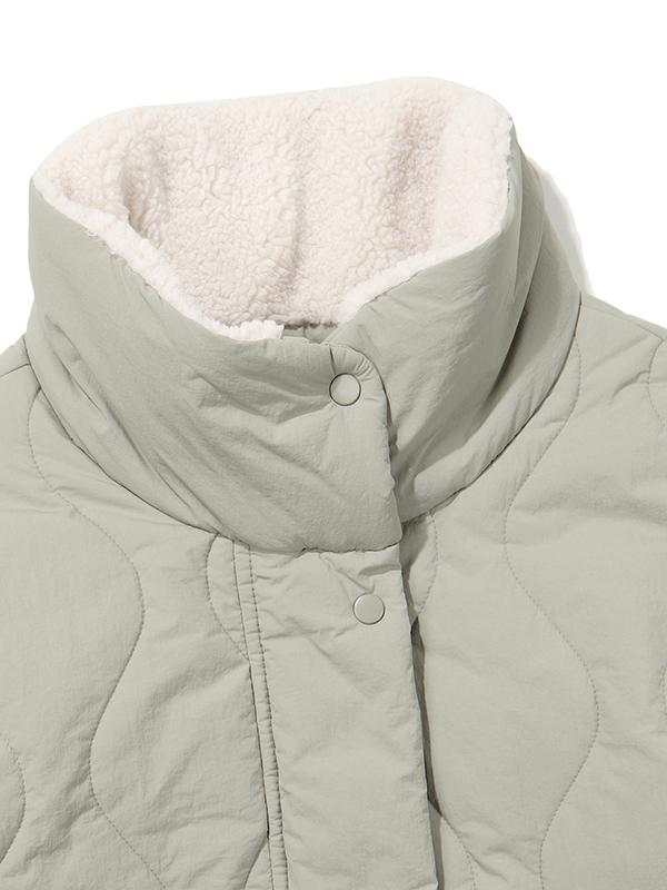 Bbc Earth [Oslo] Teddy Diamond Quilted Long Puffer_Olive