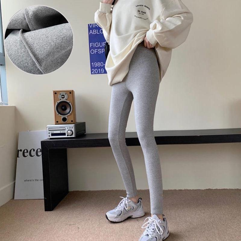 

Качественные потертые леггинсы женские верхние брюки тонкие подштанники женские зимние бархатные утолщенные интегрированные хлопковые брюки XL [125-80kg Wear]