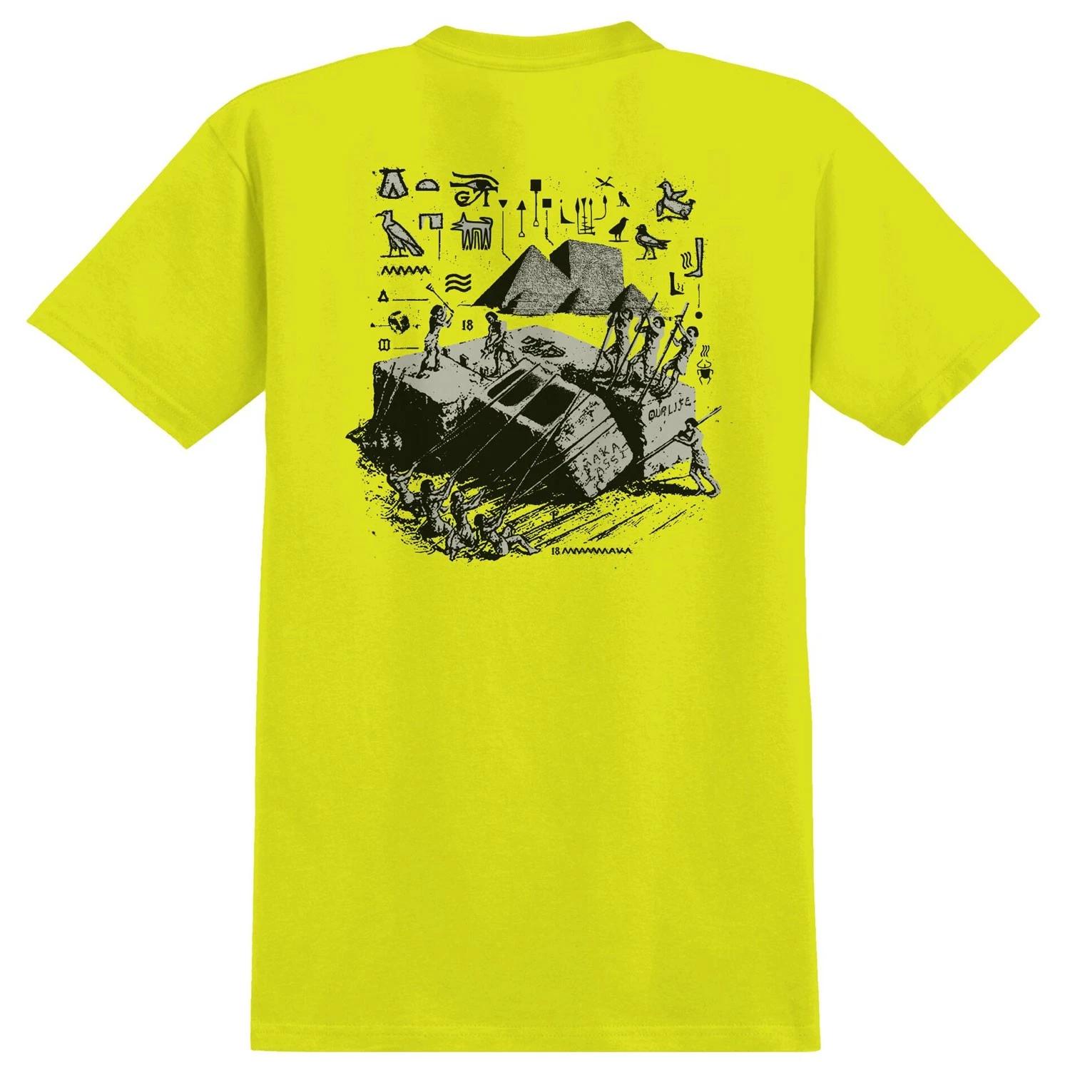 Anti Hero Skateboards Shirt Anti-Hiero Pocket Safety Green/Black/Grey Green M