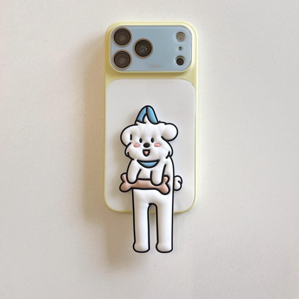 Simple Cute Cats Dog Foldable Stand Phone Case For iPhone 17 16 15 14 13 Pro Max Soft Pro Animal Bracket Drop Protection Cover