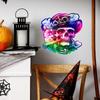 Halloween Colorful Laser Personalized Skull Glass Window Home Festival Decoration Stickers