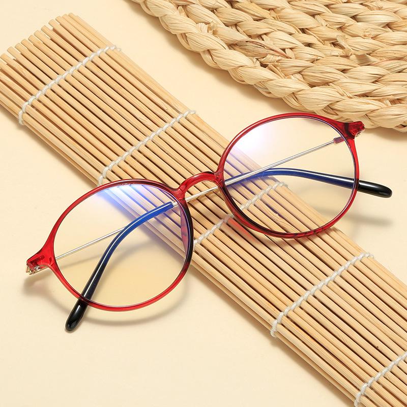 

Anti-Blue Light Oval Frame Reading Glasses with TR90 Metal Legs KY814 +300