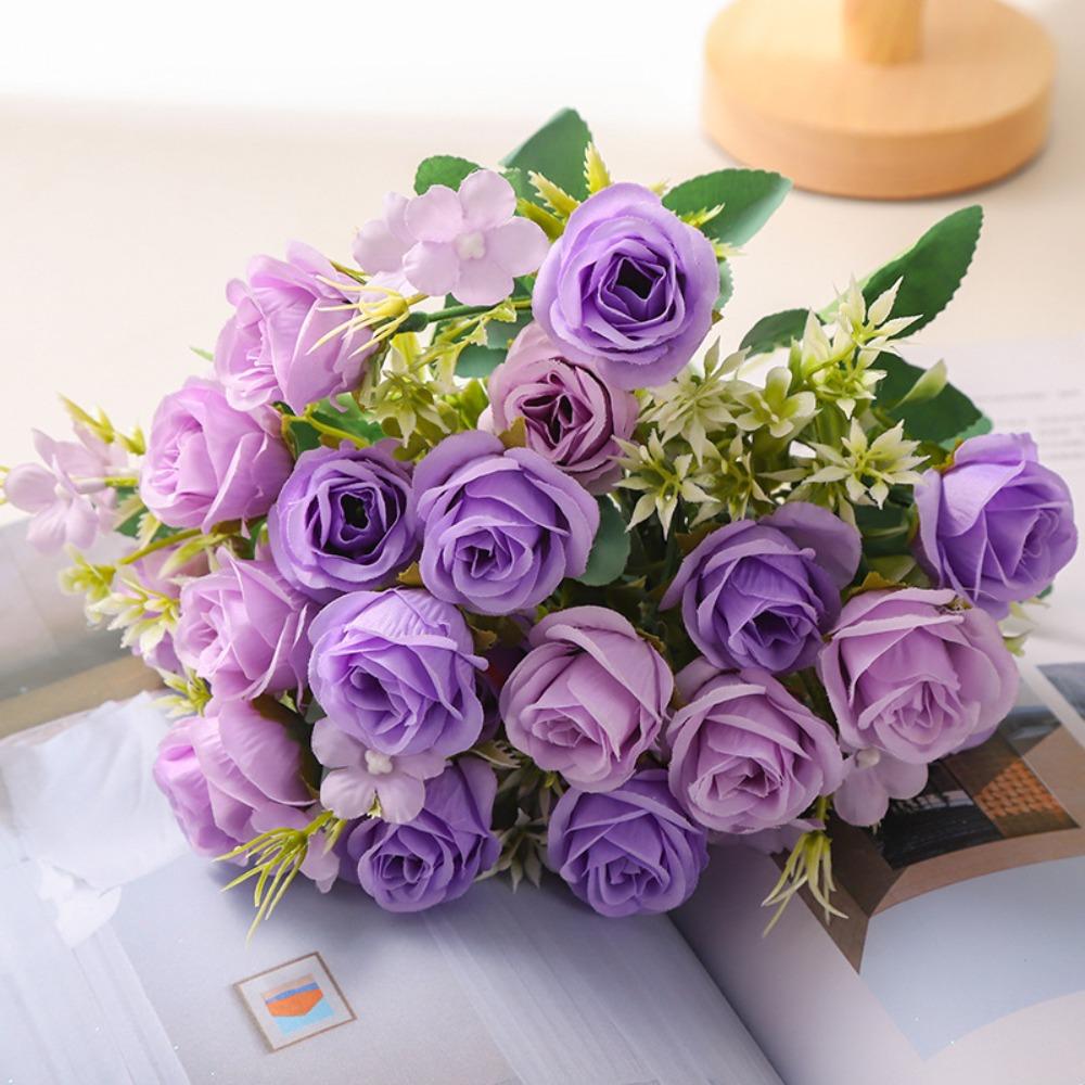 Landscape Rose Silk Bouquet 30cm Wedding Bouquet Fashion Artificial Silk Flowers Home Decorations