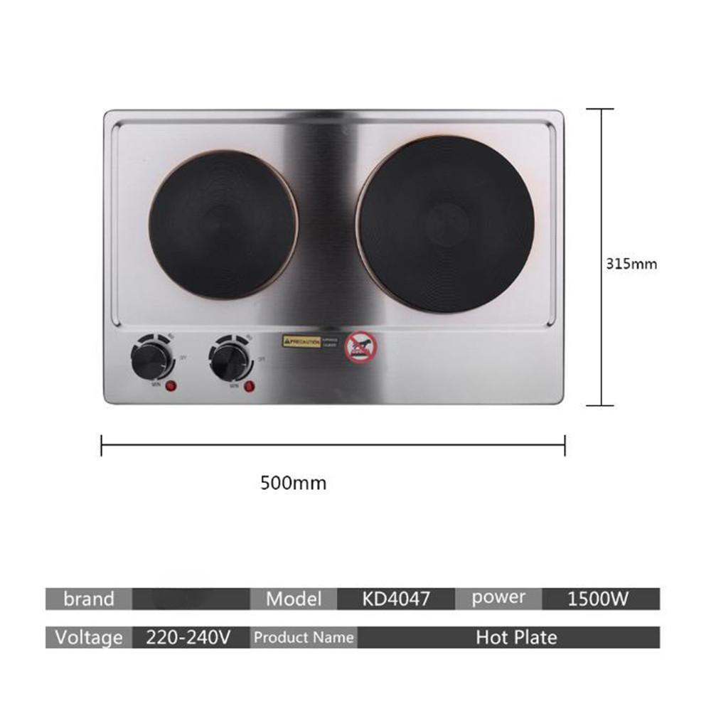 Přenosný stolní vařič pro domácnost nerezový elektrický sporák kuchyňský spotřebič dvojitá regulace infračervený vařič
