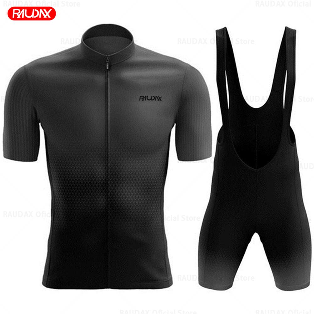 2026 Raudax Cycling Set Man Cycling Jersey Short Sleeve Bicycle Cycling Clothing Kit Mtb Bike Wear Triathlon Suits Maillot Ciclismo
