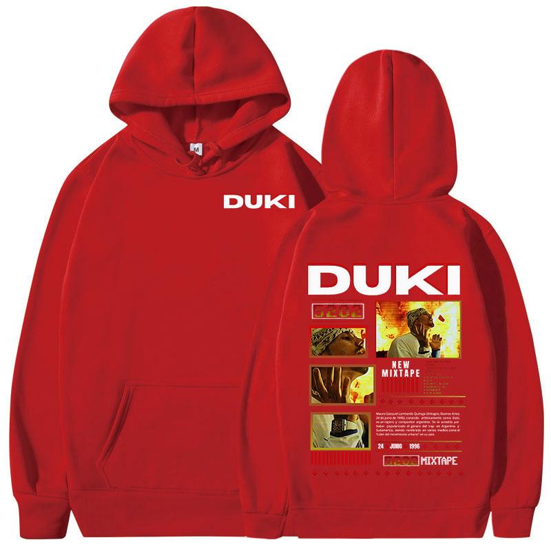 Rapper Duki 5202 MIXTAPE Album 2025 Merch Hoodie Men Women Clothing Hip Hop Sweatshirt Autumn Winter Fleece Long Sleeve Pullover