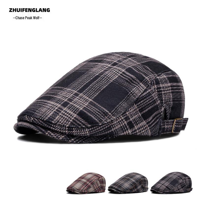Men's British Retro Wool Octagonal Cap - Autumn/Winter Warm European Duckbill/Beret Style