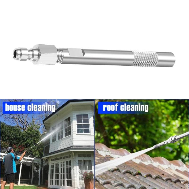 Pressure Washer Nozzle Repairing Nozzle Long Range Nozzle Tip Stainless Steel Texture Suitable for Efficient Cleaning