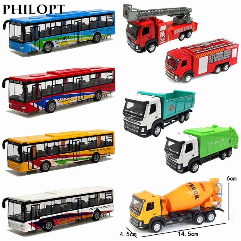 Model Mașină Jucărie Simulare Înaltă Diecast Plastic Tracțiune înapoi Autobuz Mașină cu Inerție Autobuz Turistic de Oraș ABS Model Mașină Jucării Cadouri Pentru Copii
