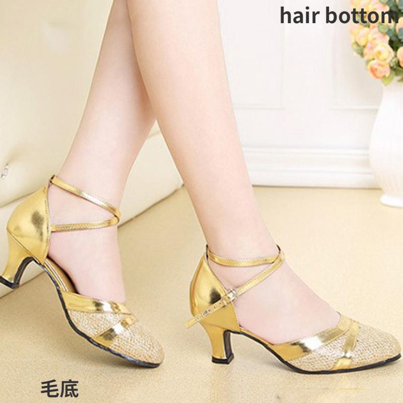 

Профессиональные женские туфли для латиноамериканских танцев с мягкой резиновой подошвой, для улицы и помещения, с закрытым носком, современные, танго, бальные, сальса 34