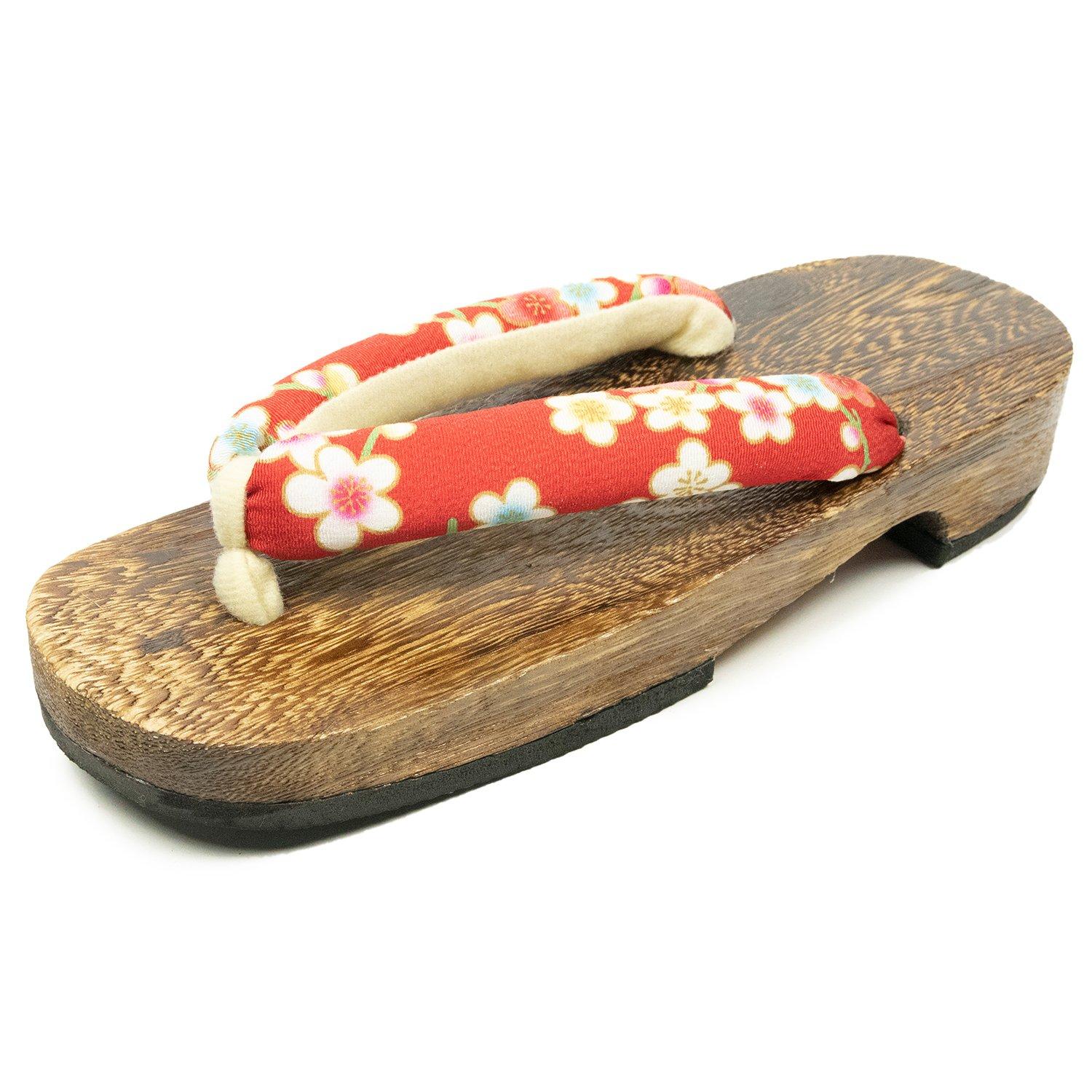 

Гэта из обожжённой павловнии чай [KYOETSU] сандалии, дерево, платформа, женские (3 л, 12)