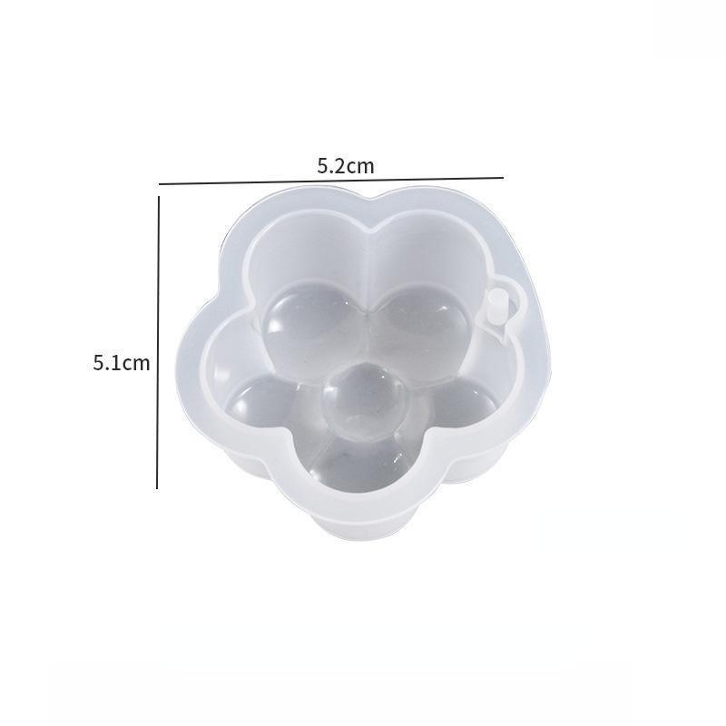 Diy Keychain Drip Mold Resin Flower Cat Claw Pentagram Pendant Silicone Mold