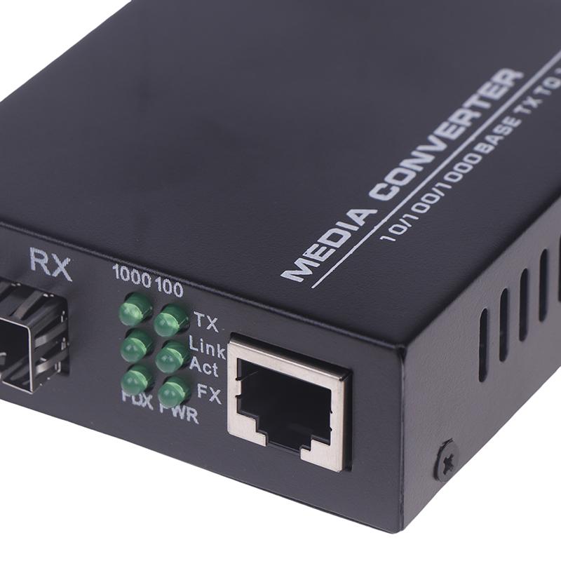 1Pcs Gigabit Sfp Media Converter 1 Sfp To 1 Rj45 Transceiver 10/100/1000M Fiber Optic Switch With 3Km/20Km Lc/Sc Sfp Module