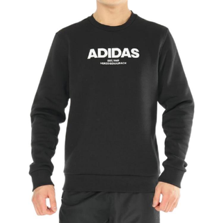 Adidas Sweatshirts Men's Black Crew Neck Moderate Regular CZ9075