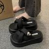 Height-increasing platform slippers women's summer wear, stepping on shit feeling super fire beach sandals non-slip bath muffin fashion sandals