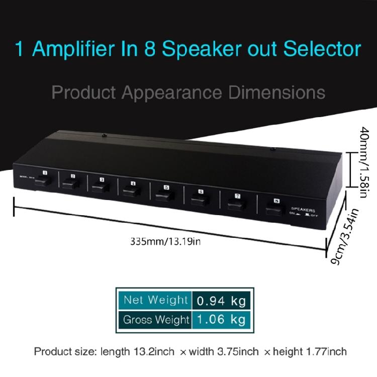 Distribution Splitters 1 Input 8 Output Power Amplifiers & Speaker Switcher 300w