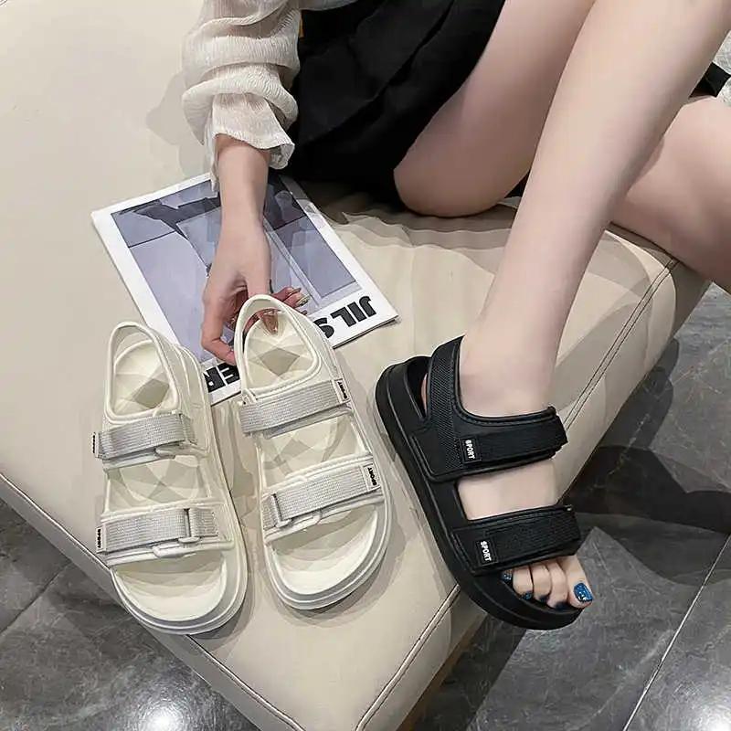 Fashion Breathable Slip-resistant Silver Flat Shoes Slippers Sandal Brown Beach Flip Flops For Women Sneakers Sports 2025elegant