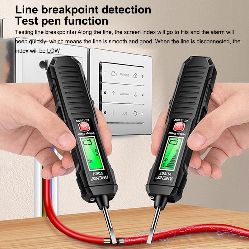 One-Word Induction Portable 50/60Hz Smart Electric Pen Tester Ncv Sensor Ac 12-300V Non-Contact Wire Detector Tools
