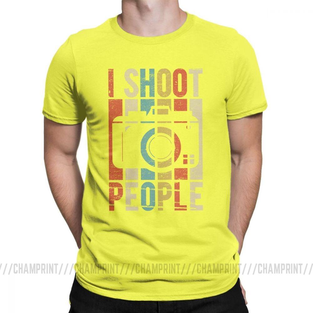 Men S Vintage Shoot People Photographer T Shirt Novelty 100 Cotton Tee Shirt Short Sleeve T