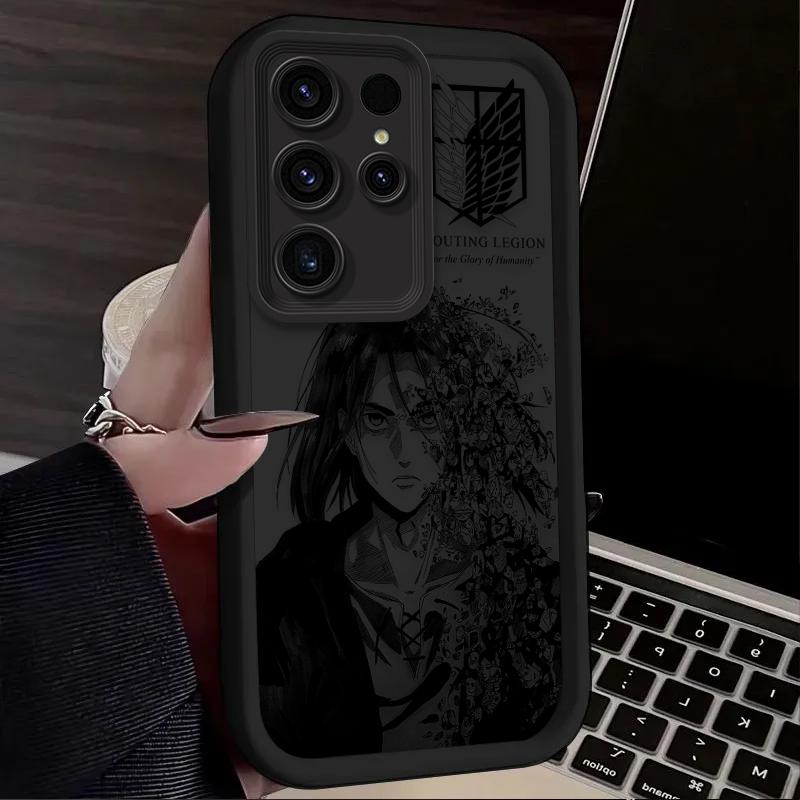 Anime Attack on Titan Eren Soft Case For Samsung Galaxy S24 S25 S23 Ultra S22 S21 Plus FE A36 A26 A16 A06 A56 A15 A25 A35 A55 5G