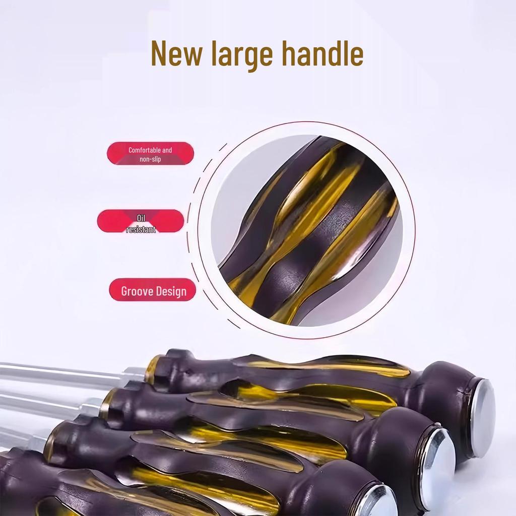 Super Hard Multifunctional Phillips & Slotted Screwdriver Set with Hammer Capability