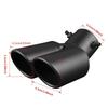 Black Stainless Steel Dual Outlet Slanted Exhaust Nozzle for Automobile Tail Double Pipe