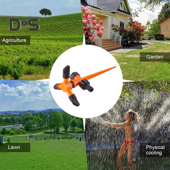 Vanningssprinkler 360 graders roterende hagesprinkler stort områdedekning plensprinkler med pigg for plantevanning