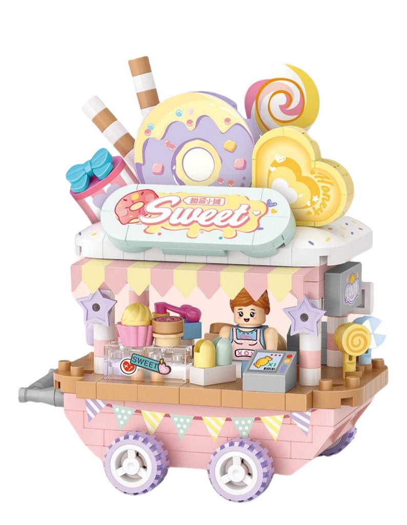 House Building Blocks Household Appliance Dessert Store Street View Snack Children's Toys Boys Girls Gifts Compatible With