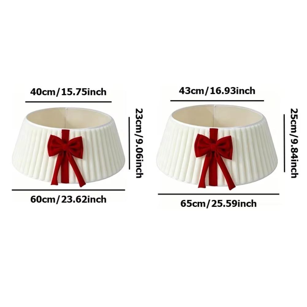 Folding Velvet Christmas Tree Collar Strip Design Christmas Tree Base Protector Farmhouse