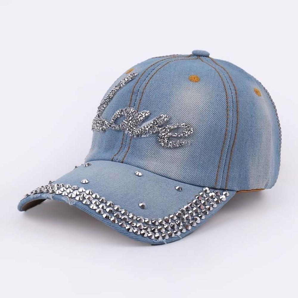 

Casual Baseball Cap Rhinestone Letter Love Duckbill Hat Fashion Sunshade Hat Unisex