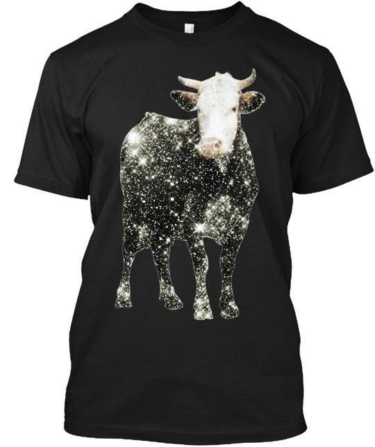 Třpytivé tričko s krávou Vyrobeno v USA Velikost S až 5XL