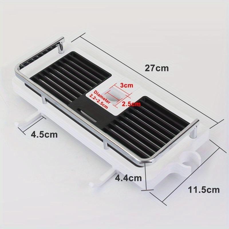 1Pc Shower Storage Holder Rack Organizer Bathroom Shelf Shampoo Tray Stand No Drilling Floating Shelf for Wall Household Item.