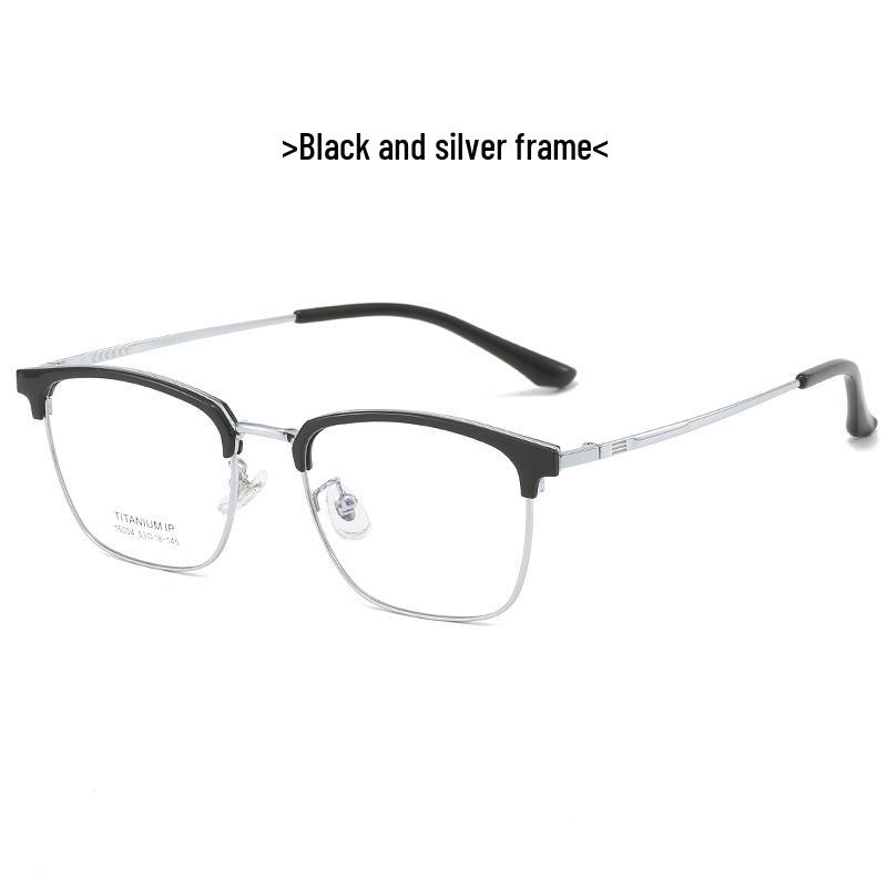 Eyewear: 2024 Unisex Titanium TR Eyebrow Glasses for Business/Myopia, Model 15004