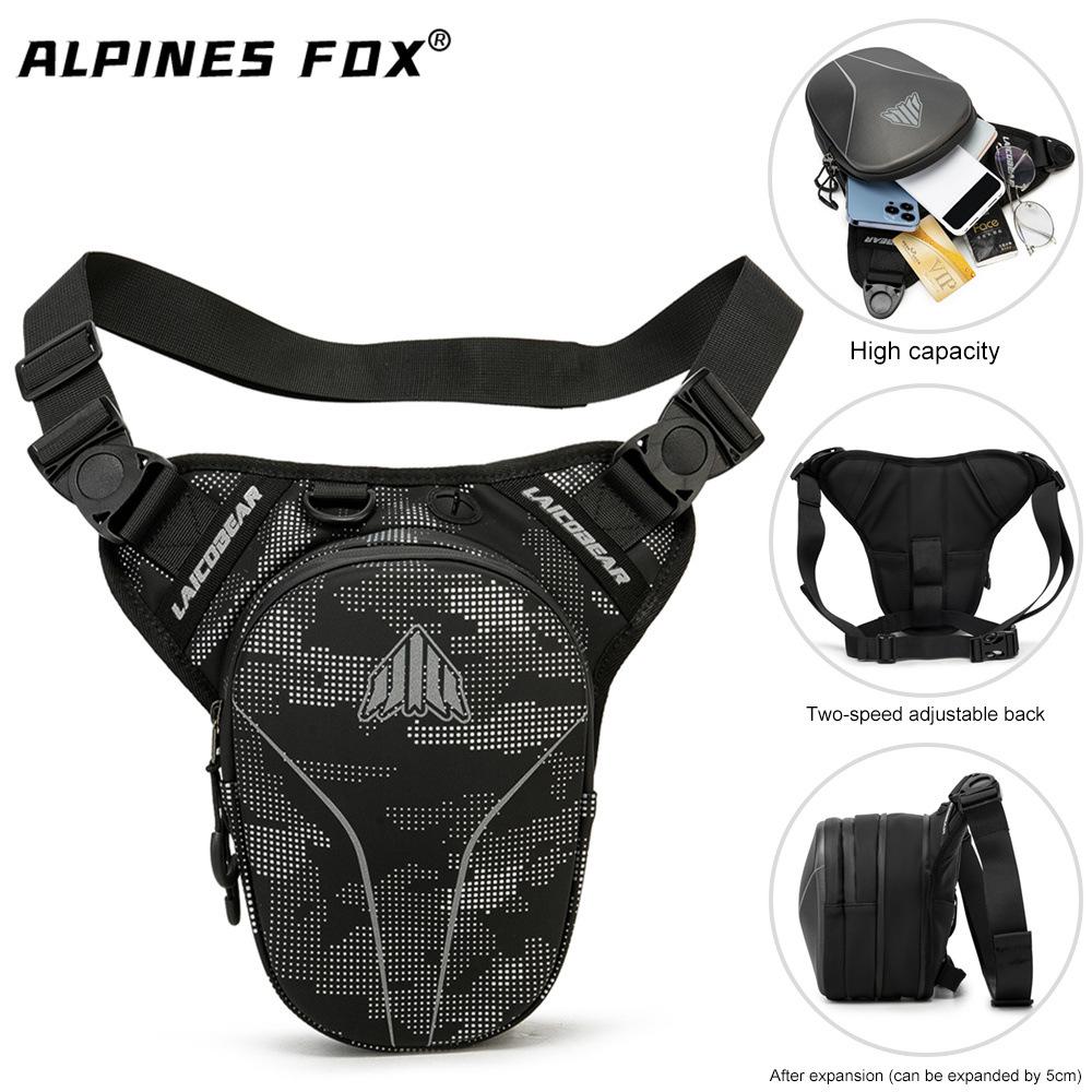 New Carbon Fiber Pattern Camouflage Motorcycle Leg Bag Reflective