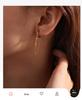 Elegant 18K Gold-Plated Zircon Ear Clips: European-American Style Stainless Steel Earrings