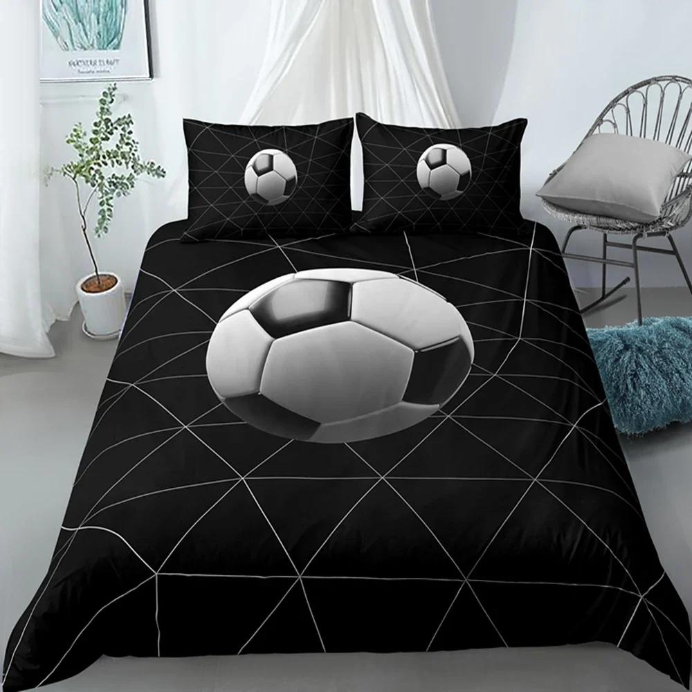 Football Bedding Set Printing Pillowcase Quilt Cover Soccer Duvet Covers Home Textiles Queen King Size Sport Theme Quilt Cover