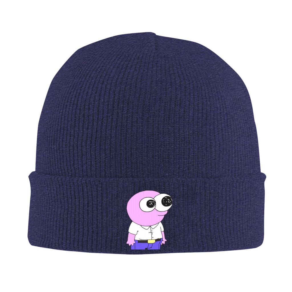 Pim Smiling Friends Funny Knitting Hat Beanie Hats Outdoor Sport Warm Soft Men Women Unisex Bonnet Hats Autumn Printed Caps