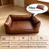 All-Season Waterproof Leather Pet Sofa: Washable & Tear-Resistant Bed for Small Dogs & Cats