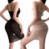 Sexy suspender hip skirt flirting lace hot transparent uniform seduction women's pajamas free set 