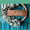 Autumn Wreath With Faux Blossoms And Beaded Ring For Wall Decoration And Party Setup