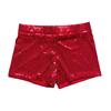 High Waist Shiny Sequins Shorts Women Glittery Straight Leg Party Stage Performance Clubwear