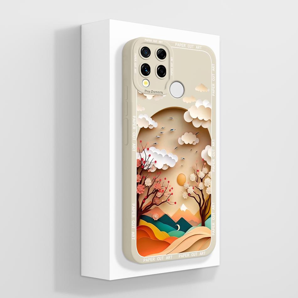 

For Realme Narzo 30A Phone Case Cute Cartoon Funda Soft Shockproof Liquid Silicone Back Cover Model RMX3171 Bumper Housing Capa Realme Narzo 30A