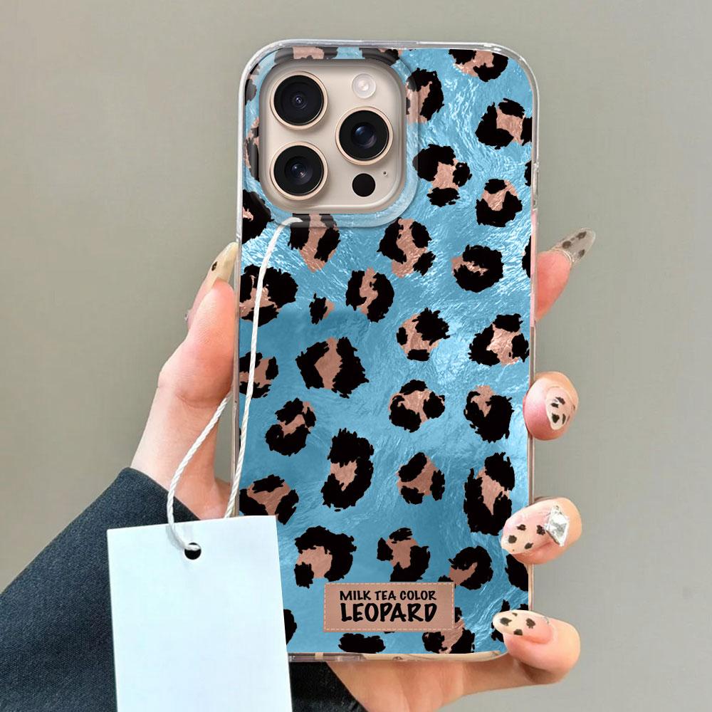 Pink Black Leopard Print Pattern Phone Case for Iphone 17 Air 16 15 14 7 8 Plus 13 11 12 Pro Max X XS XR SE 2022 2020 16e Cover