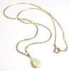 and My Jewelry K18 Natural Opal Necklace Pendant 18k Gold Pear [Your Box] (18k gold) (18k Shape) [Gift Wrapped]